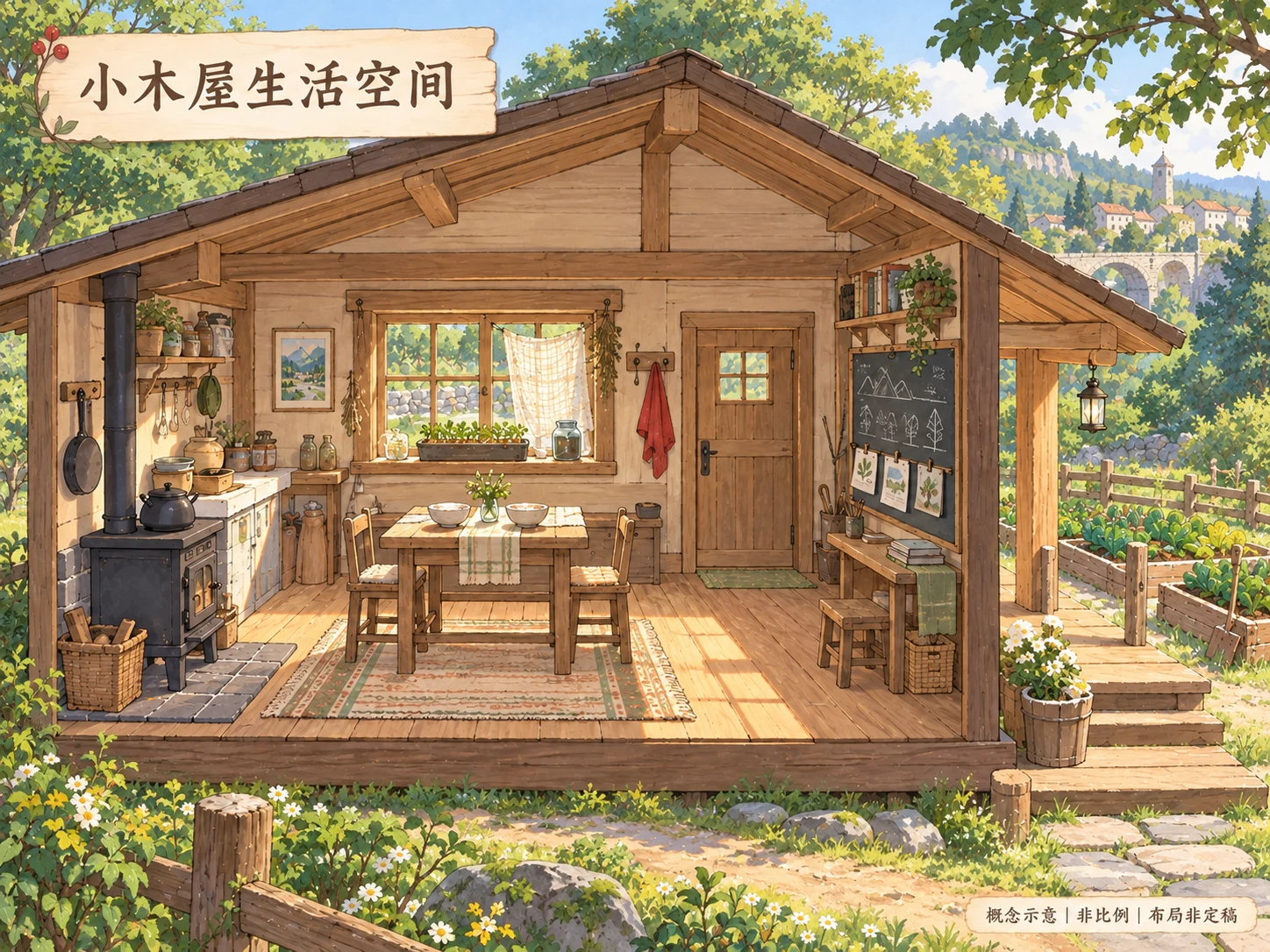 小木屋生活空间