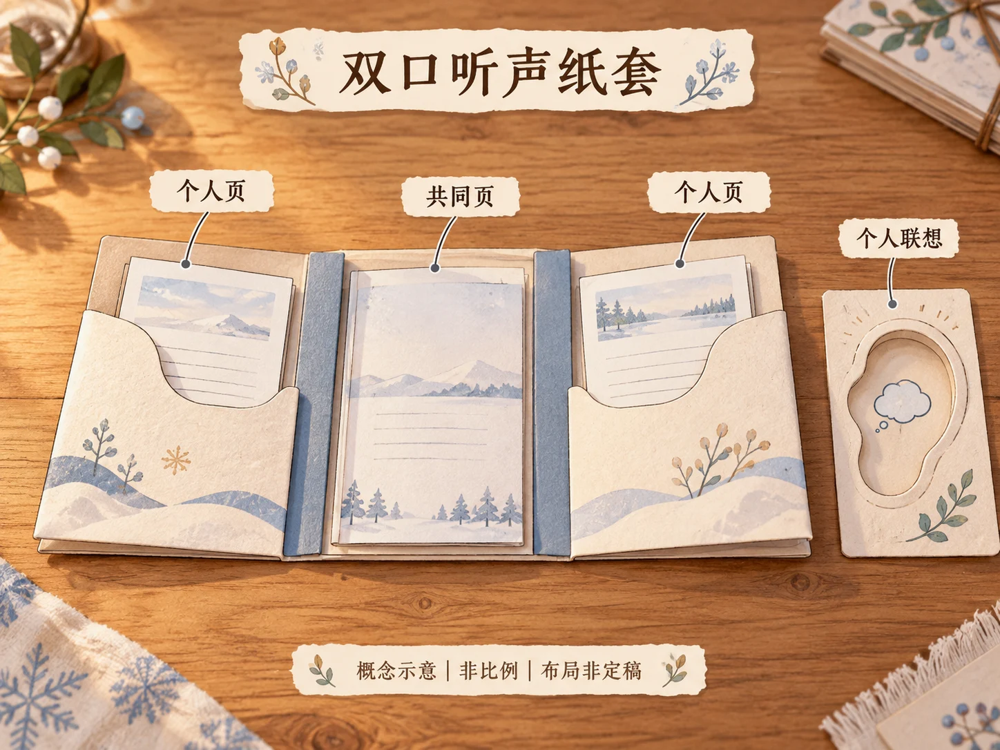 双口听声纸套